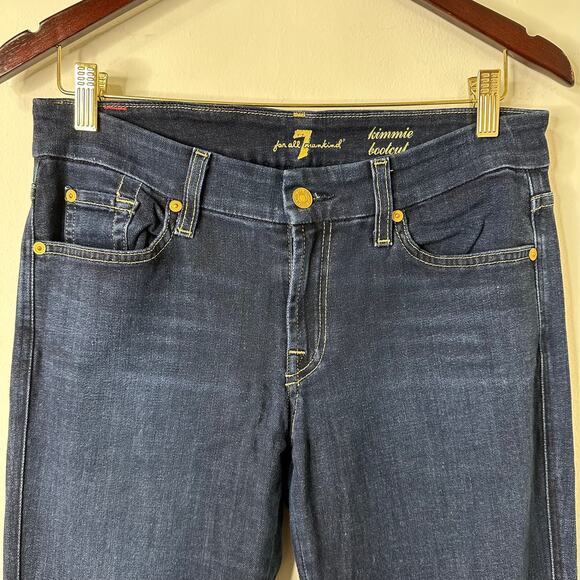 Sz 30 7 For All Mankind Kimmie Bootcut Jeans Dark Wash Minimalist Retro Capsule - Picture 2 of 7